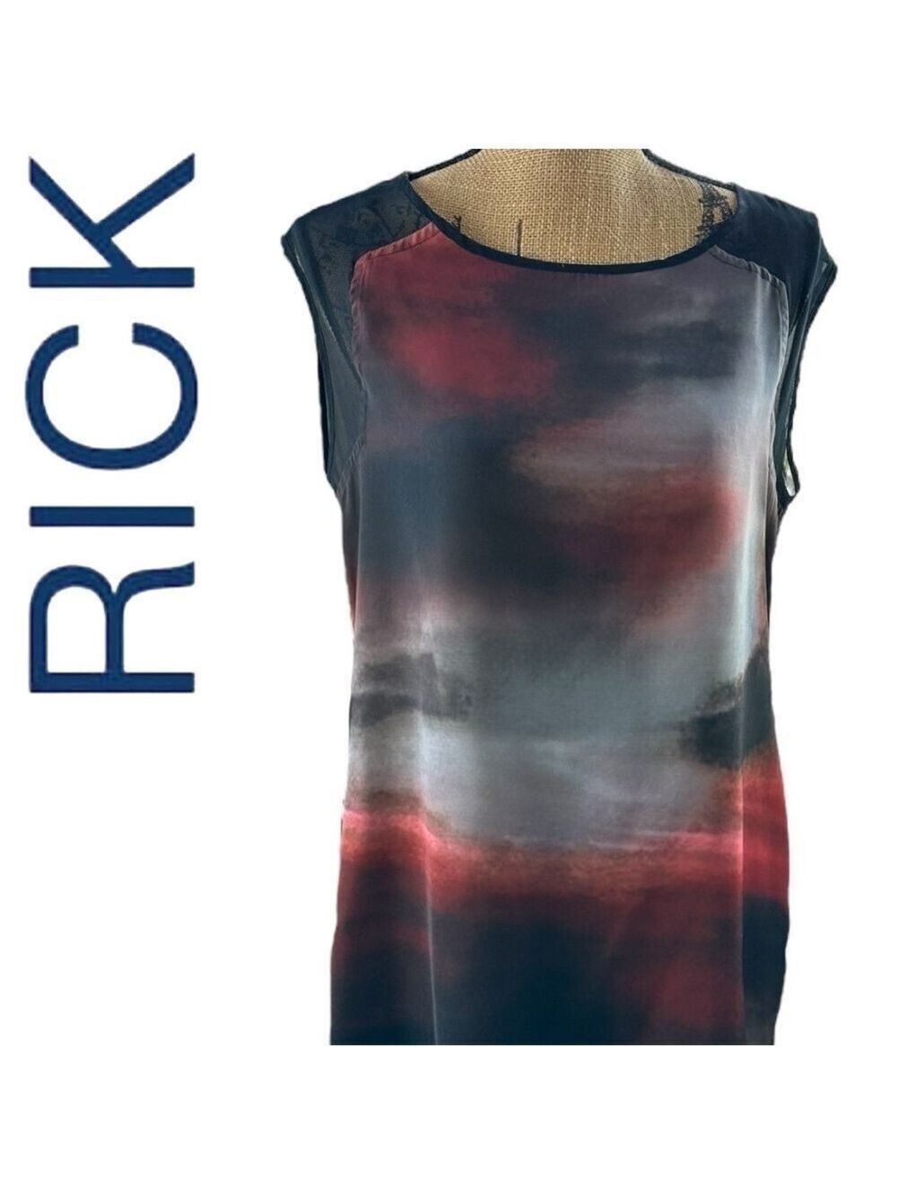 Ricki's Blue and Black Graphic Midi Dress